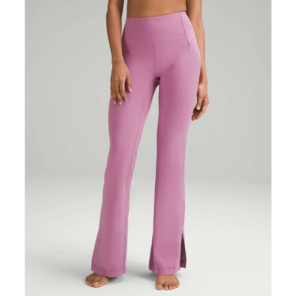 NWOT Lululemon Groove High-Rise Split-Hem Flared Pant Nulu Velvet Dust Size 2 - Picture 1 of 12